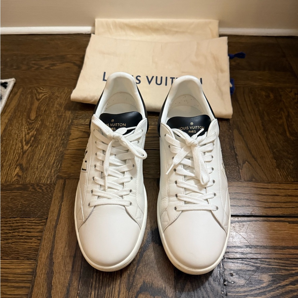 Louis Vuitton White and Black Sneakers